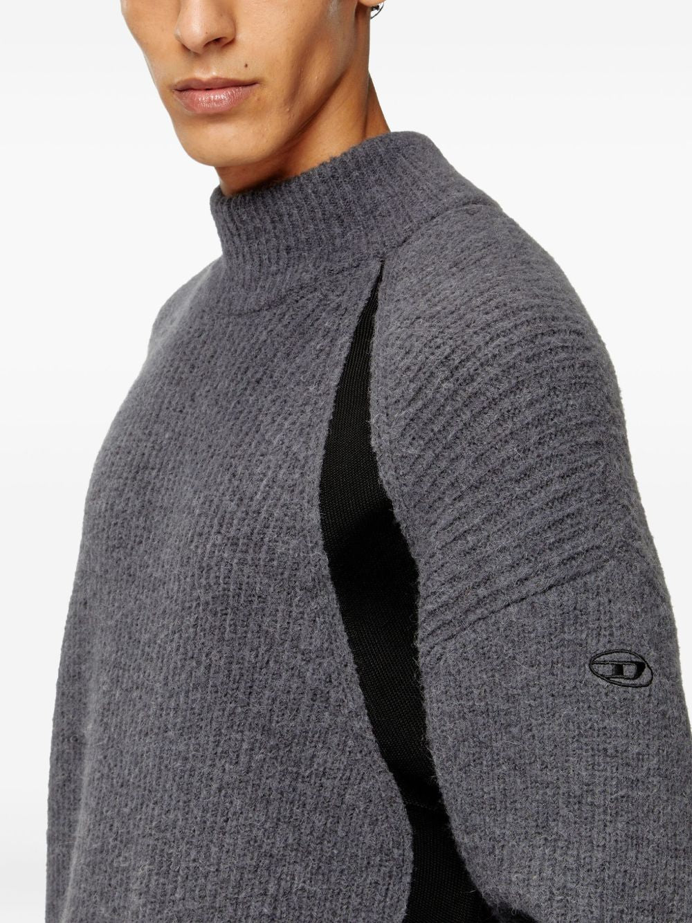 Maglione K-Lollo-TN a coste in grigio Diesel - uomo 