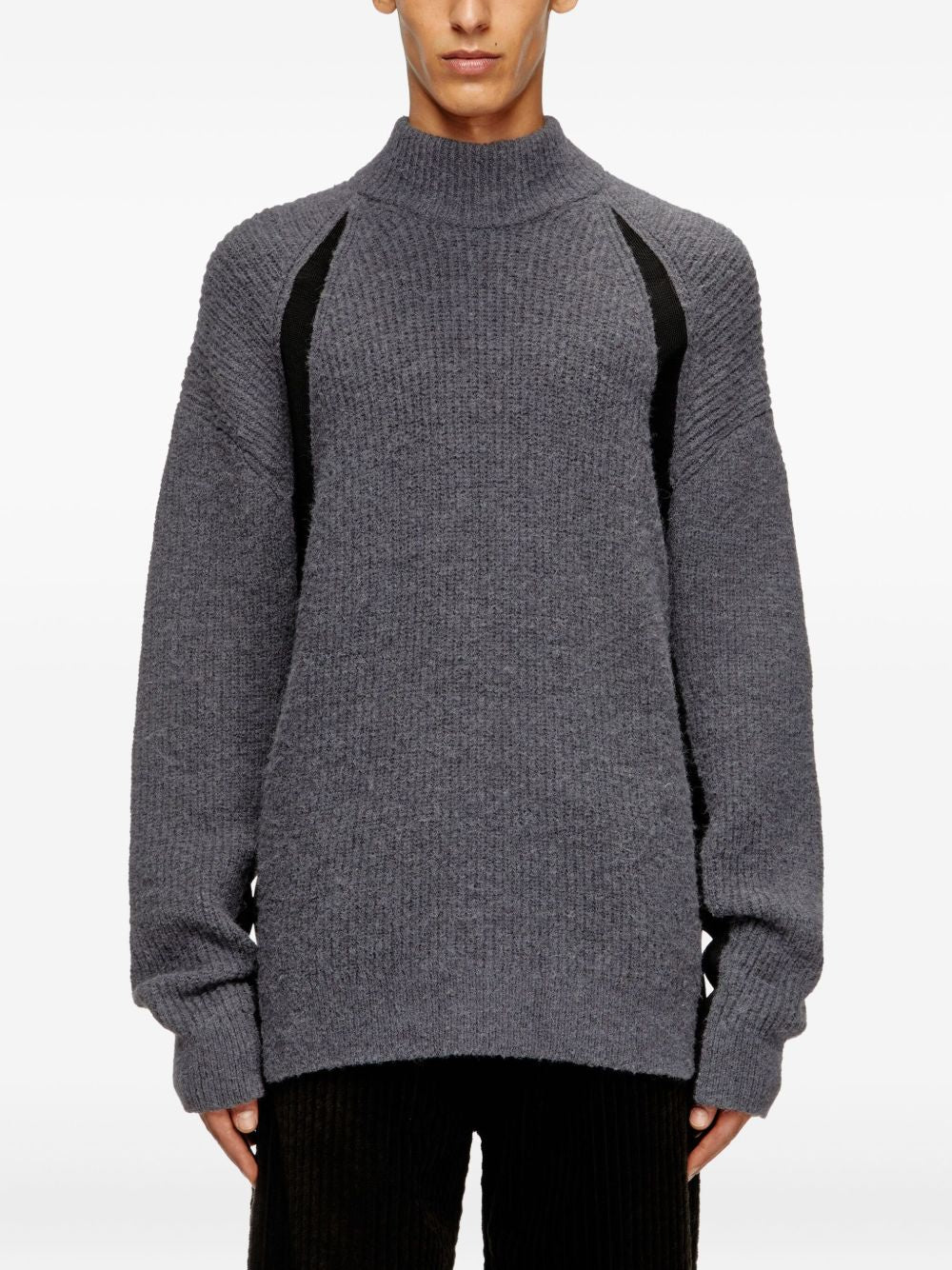 Maglione K-Lollo-TN a coste in grigio Diesel - uomo 