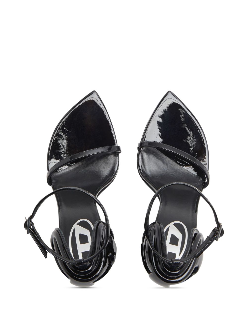 Sandali in pelle D-Ten & Half in nero Diesel - donna 