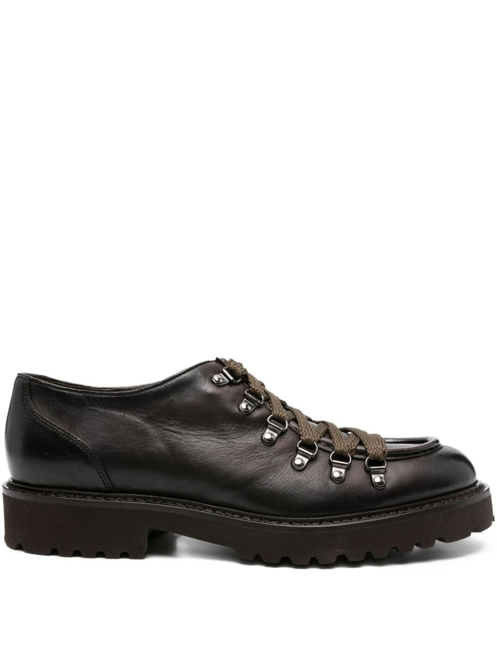Derby stringate in pelle in marrone Doucal's - uomo 
