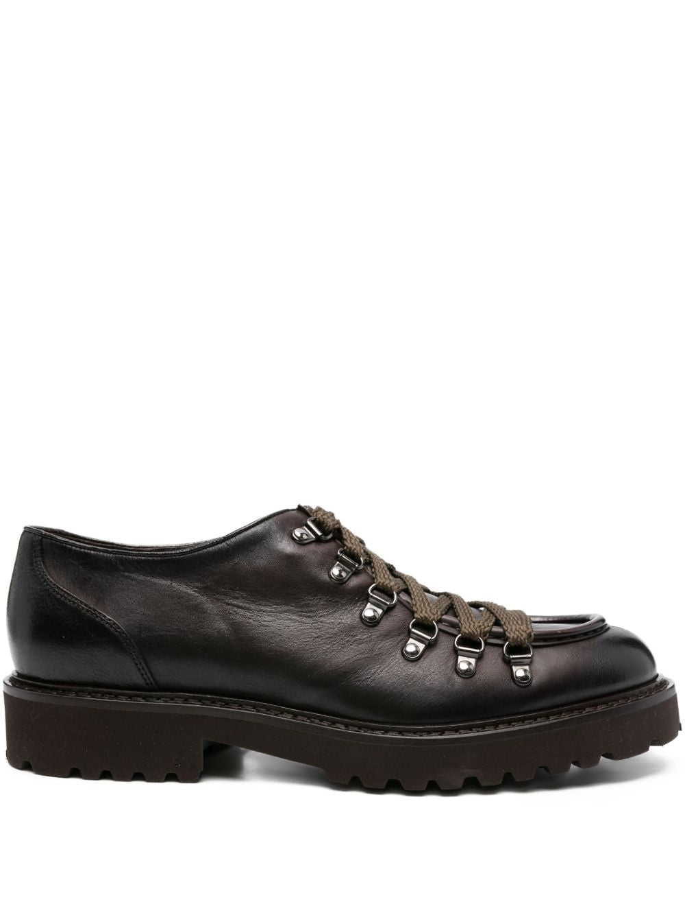 Derby stringate in pelle in marrone Doucal's - uomo 
