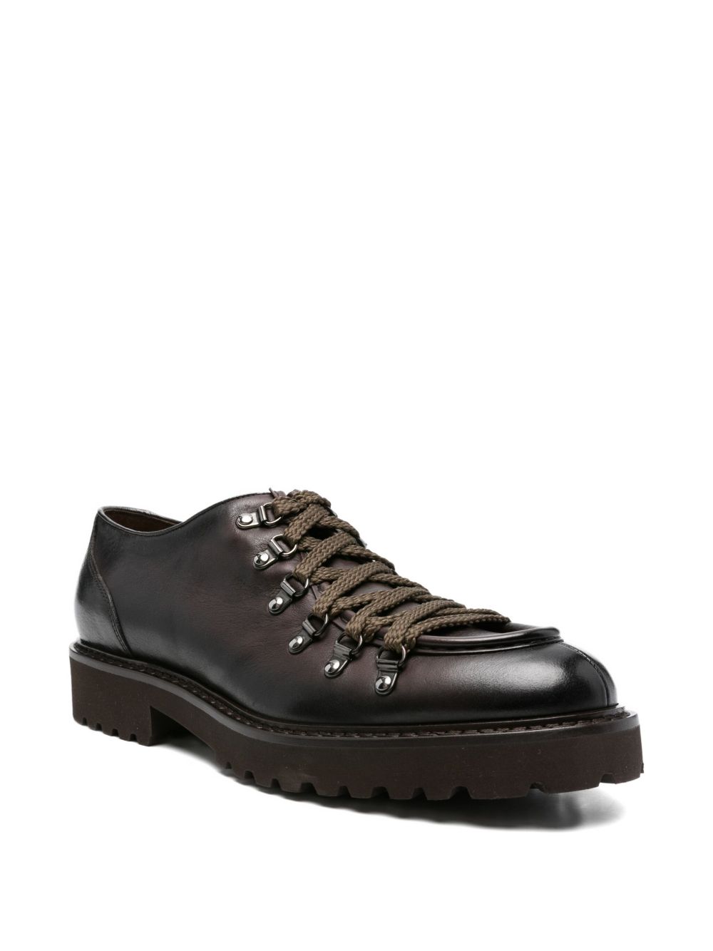Derby stringate in pelle in marrone Doucal's - uomo 