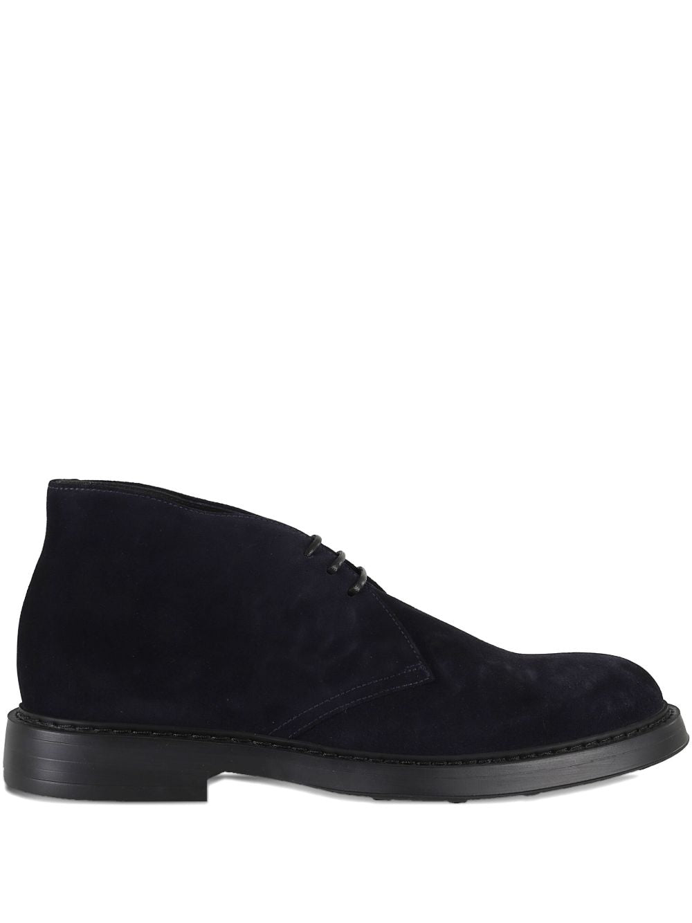 Derby stringati in pelle scamosciata in nero Doucal's - uomo 