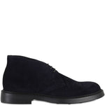 Derby stringati in pelle scamosciata in nero Doucal's - uomo 
