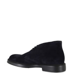 Derby stringati in pelle scamosciata in nero Doucal's - uomo 