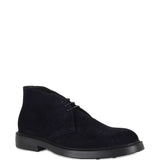 Derby stringati in pelle scamosciata in nero Doucal's - uomo 