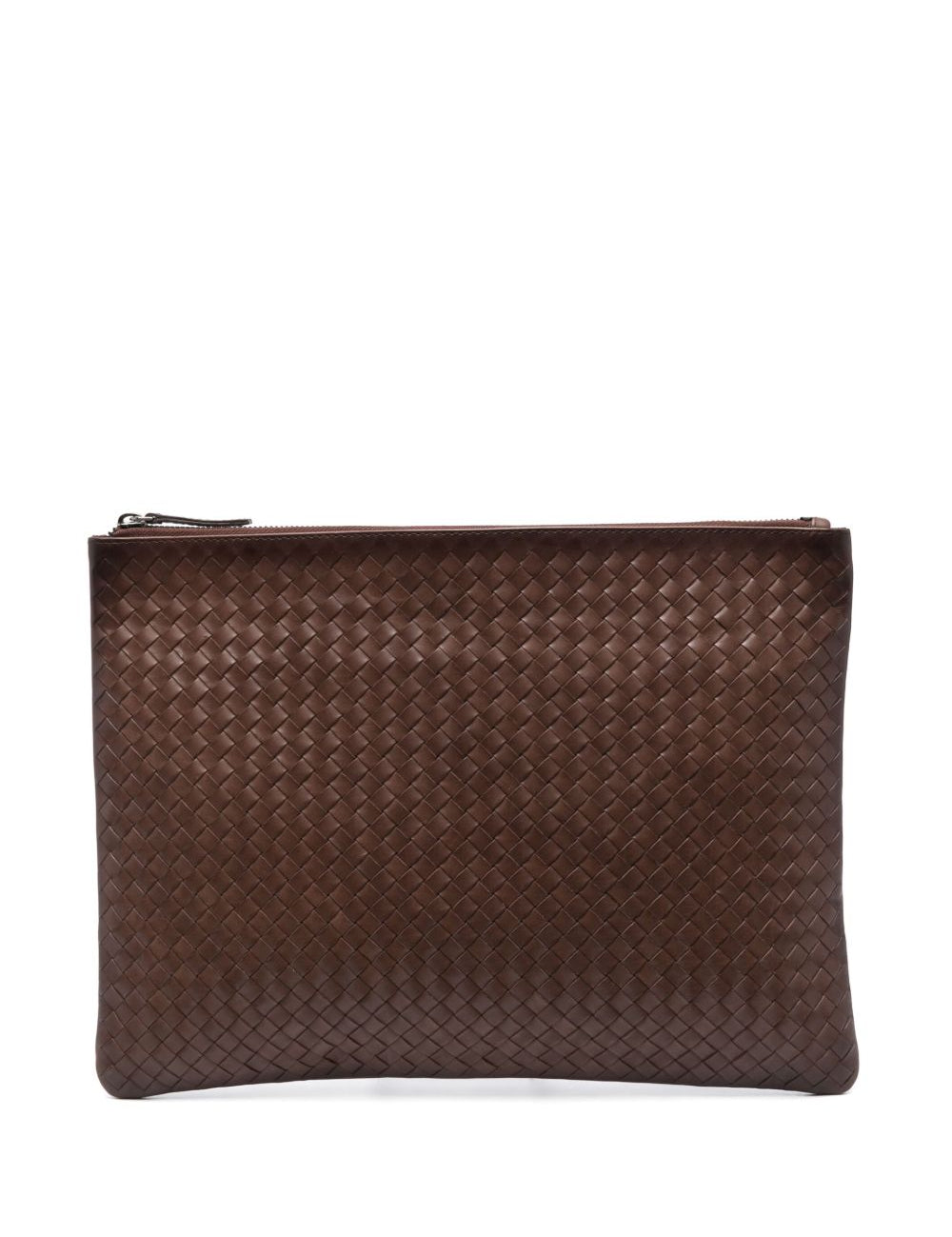 Clutch Intrecciato in pelle in marrone Dragon diffusion - donna 