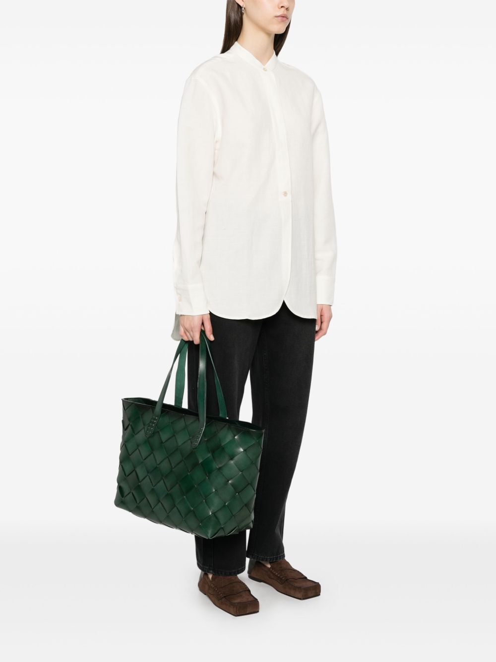Borsa intrecciata japan in verde Dragon diffusion - donna 