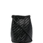 Borsa pompom intrecciata in nero Dragon diffusion - donna 
