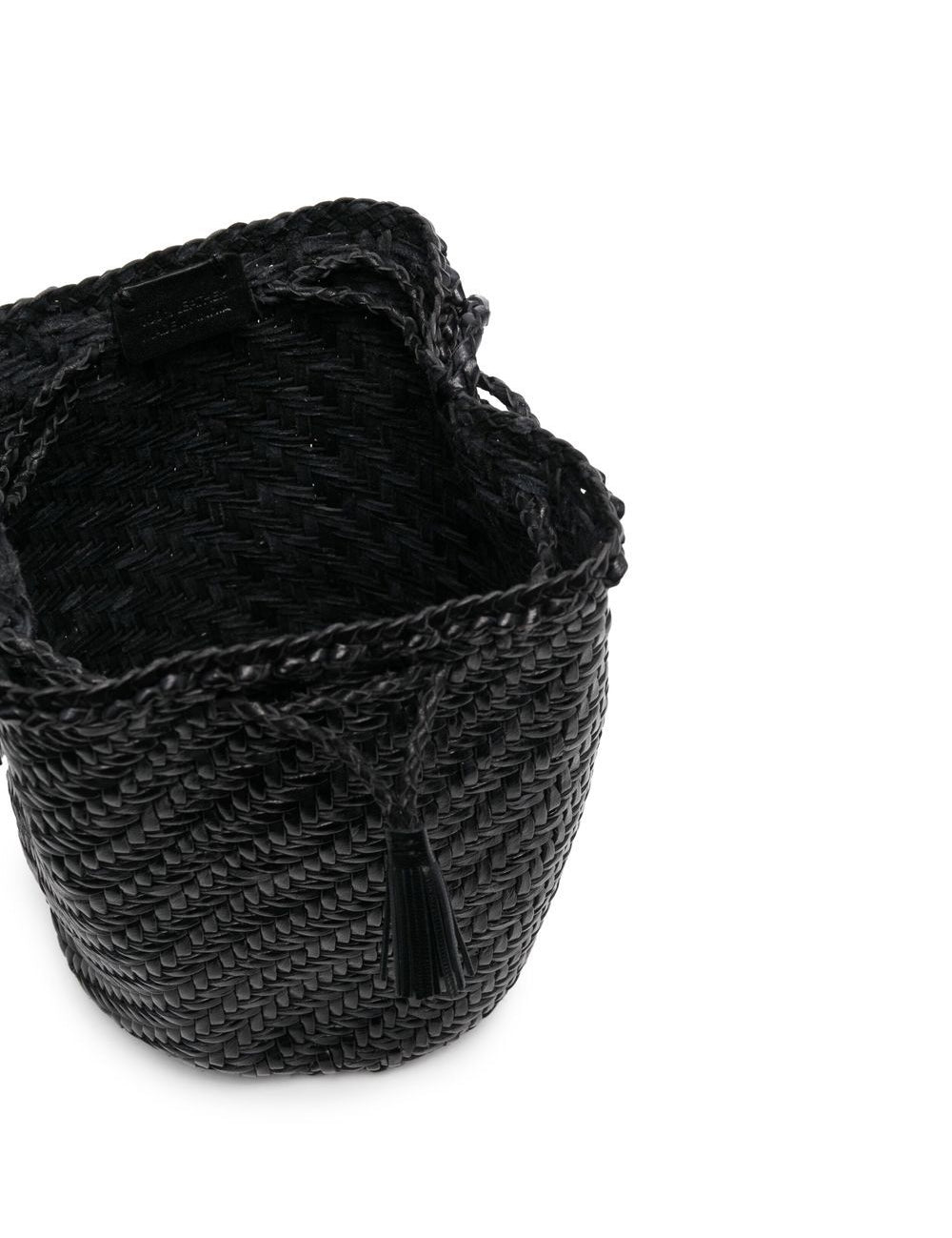 Borsa pompom intrecciata in nero Dragon diffusion - donna 