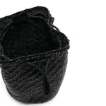 Borsa pompom intrecciata in nero Dragon diffusion - donna 