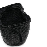 Borsa pompom intrecciata in nero Dragon diffusion - donna 