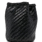 Borsa pompom intrecciata in nero Dragon diffusion - donna 
