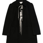 Cappotto in misto lana con lacci in nero Dries van noten - donna 