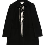 Cappotto in misto lana con lacci in nero Dries van noten - donna 