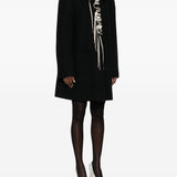 Cappotto in misto lana con lacci in nero Dries van noten - donna 