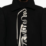 Cappotto in misto lana con lacci in nero Dries van noten - donna 