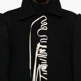 Cappotto in misto lana con lacci in nero Dries van noten - donna 
