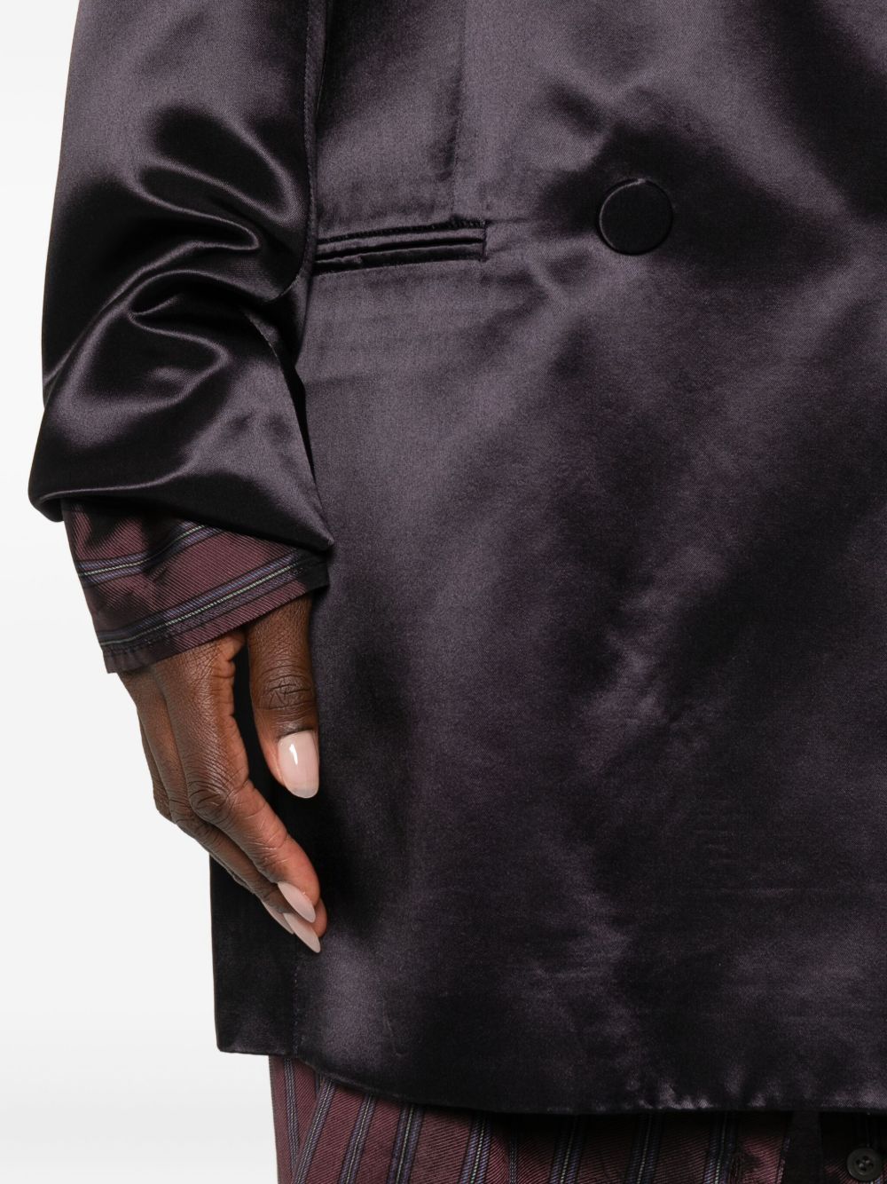 Blazer satinato blink in viola Dries van noten - donna 