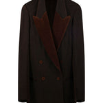 Blazer doppiopetto blink in marrone Dries van noten - donna 