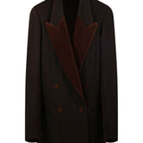 Blazer doppiopetto blink in marrone Dries van noten - donna 