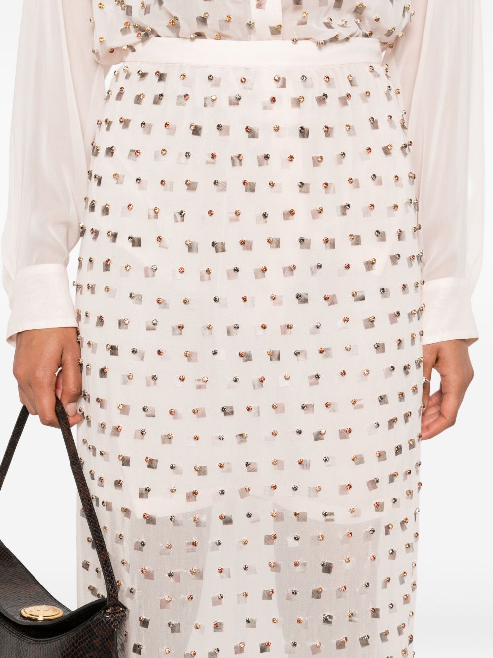 Gonna con cristalli sokna in rosa Dries van noten - donna 