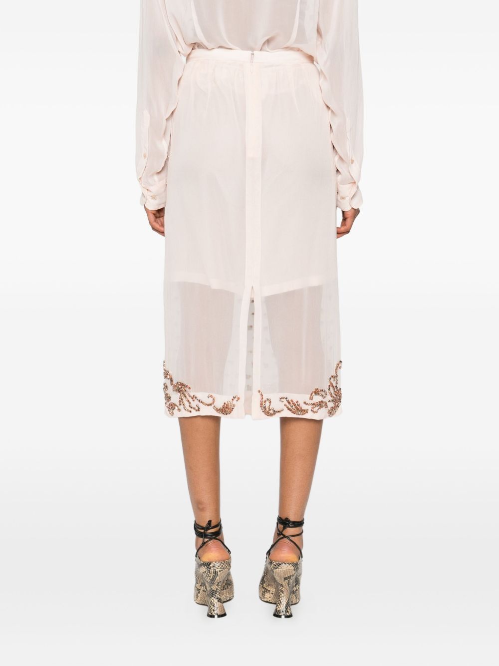 Gonna con cristalli sokna in rosa Dries van noten - donna 