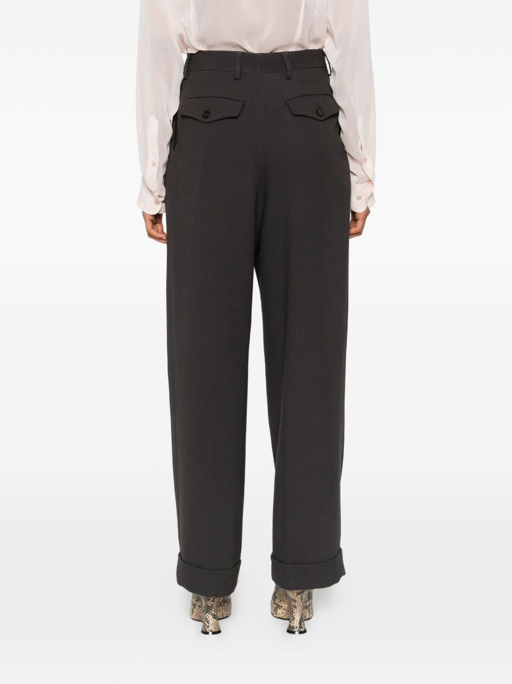 Pantalone a gamba ampia partan in grigio Dries van noten - donna 