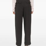 Pantalone a gamba ampia partan in grigio Dries van noten - donna 