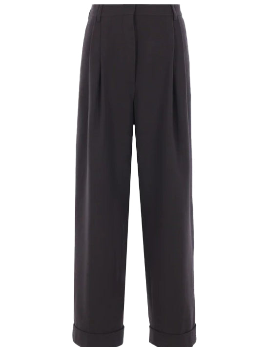Pantalone a gamba ampia partan in grigio Dries van noten - donna 