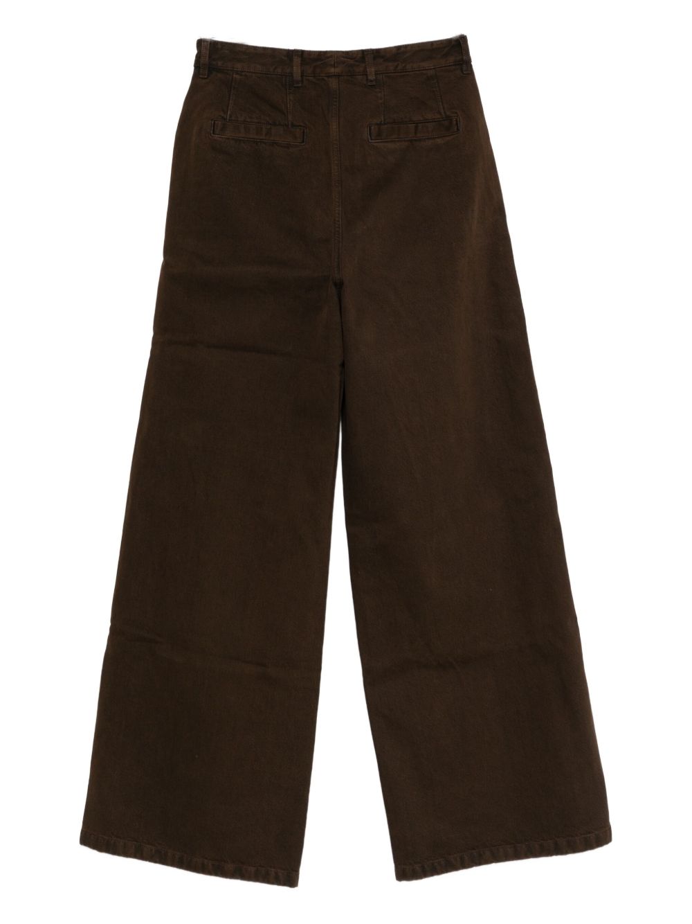 Pantaloni dritti con pannelli di velluto in marrone Dries van noten - donna 