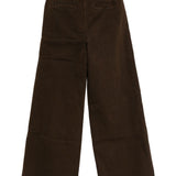 Pantaloni dritti con pannelli di velluto in marrone Dries van noten - donna 