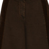 Pantaloni dritti con pannelli di velluto in marrone Dries van noten - donna 