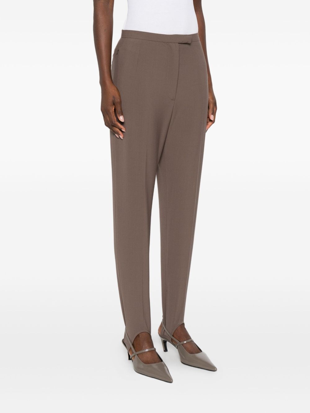 Pantaloni con piega stampata in marrone Dries van noten - donna 