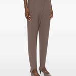Pantaloni con piega stampata in marrone Dries van noten - donna 