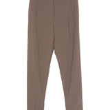 Pantaloni con piega stampata in marrone Dries van noten - donna 