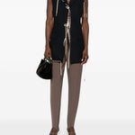 Pantaloni con piega stampata in marrone Dries van noten - donna 