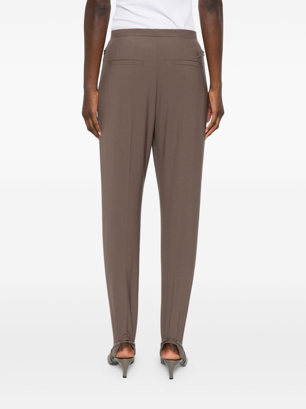 Pantaloni con piega stampata in marrone Dries van noten - donna 
