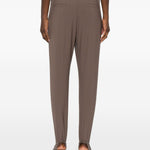 Pantaloni con piega stampata in marrone Dries van noten - donna 