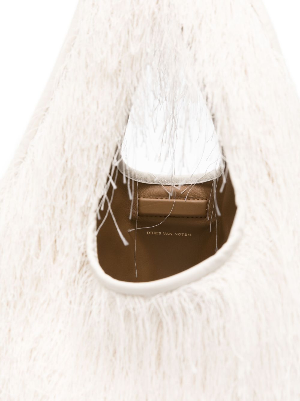Borsa con frange in bianco Dries van noten - donna 
