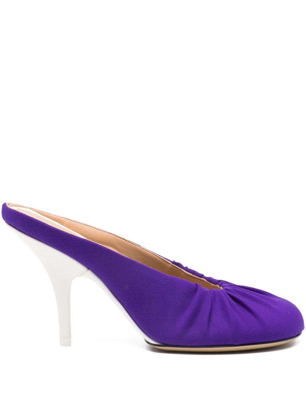 Mules in raso in viola Dries van noten - donna 
