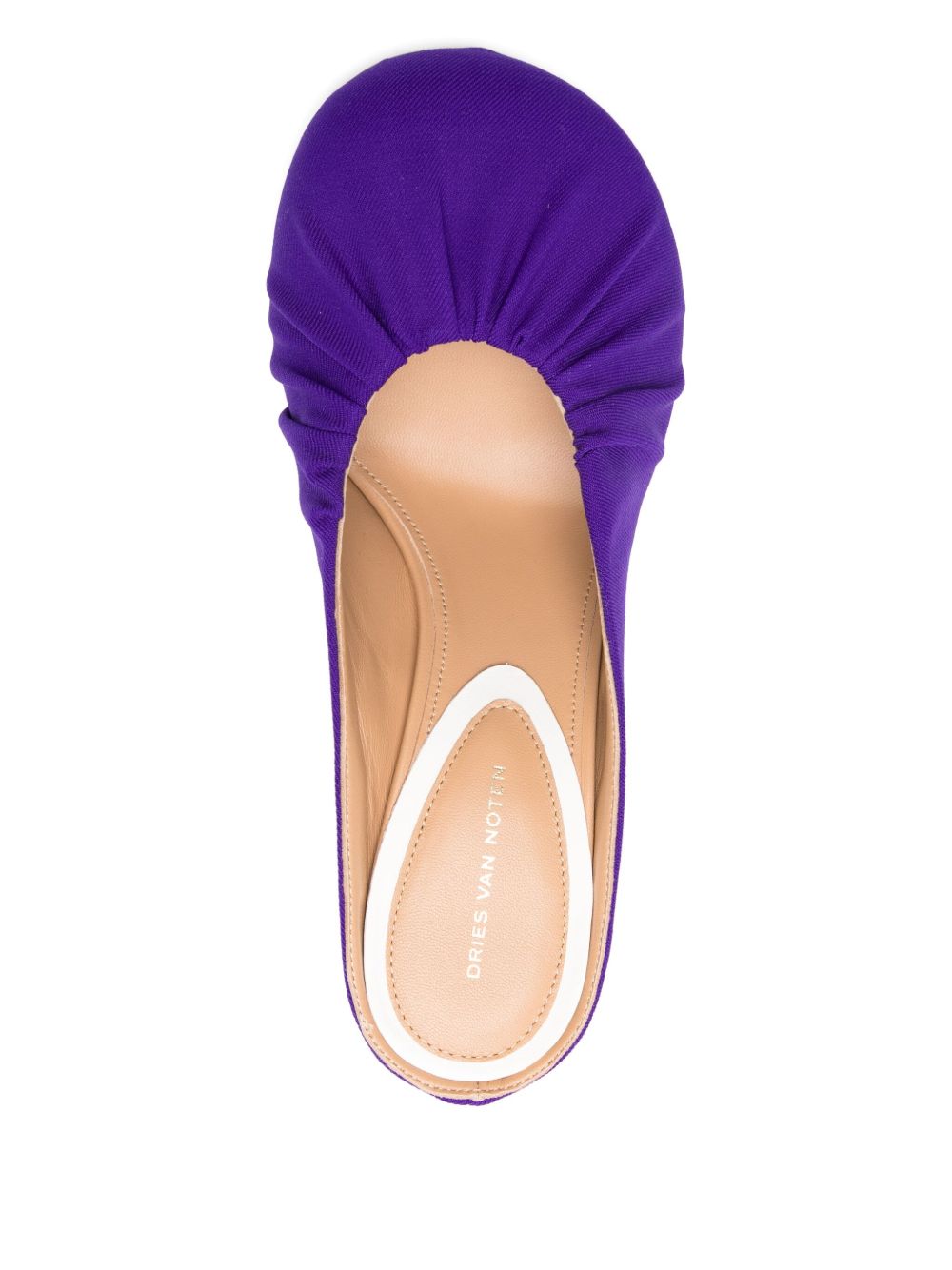 Mules in raso in viola Dries van noten - donna 