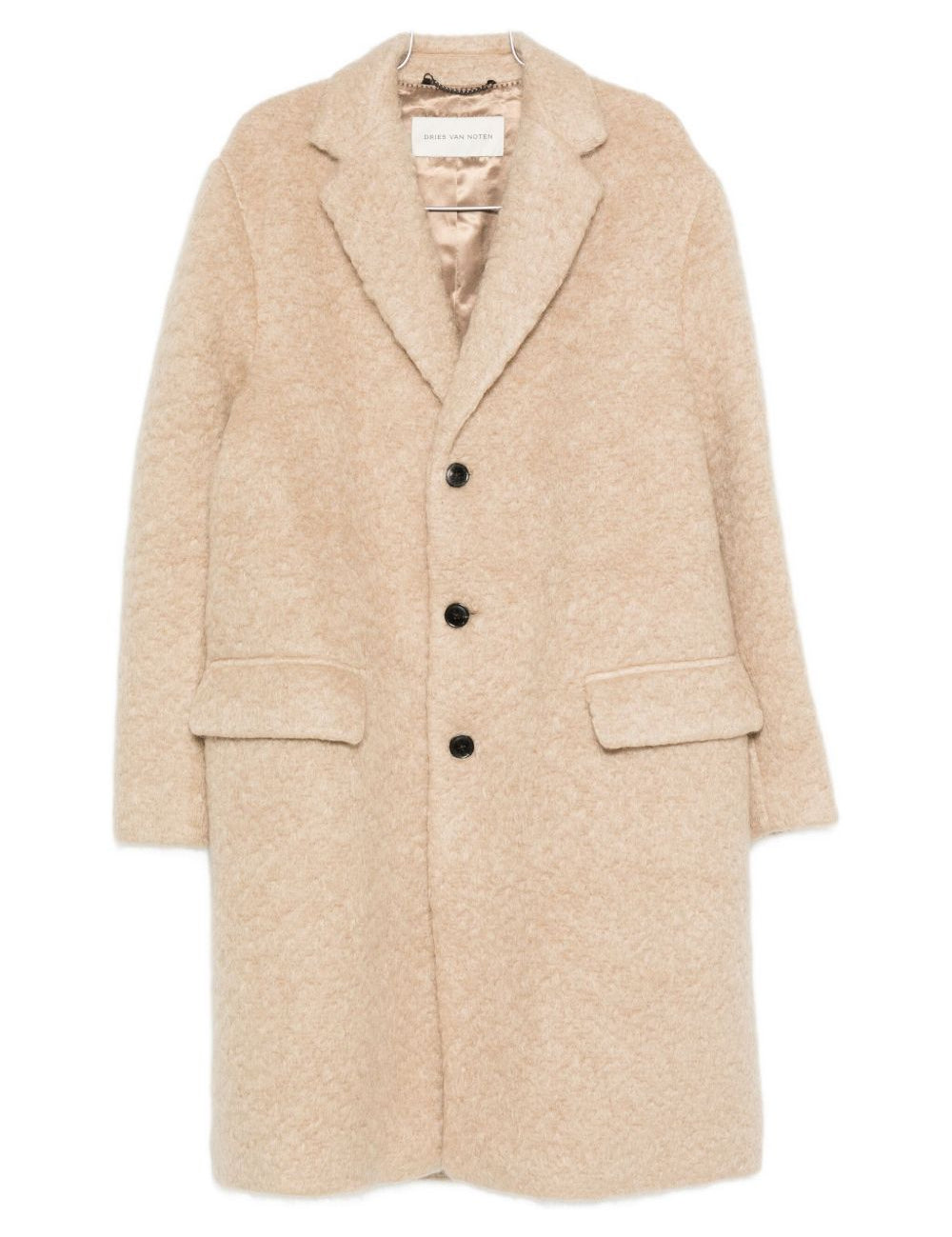 Cappotto monopetto rustic in beige Dries van noten - uomo 