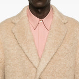 Cappotto monopetto rustic in beige Dries van noten - uomo 