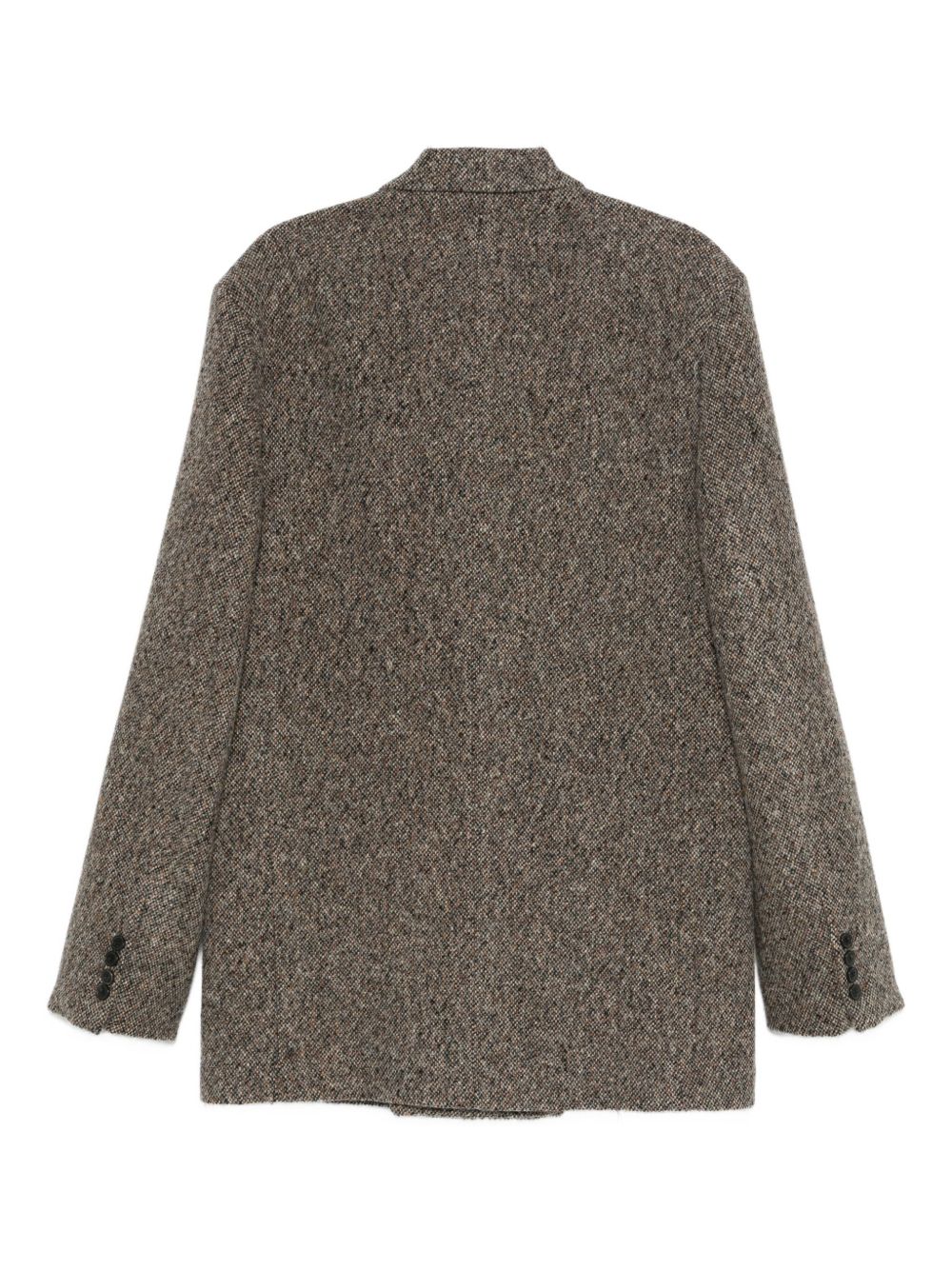 Blazer oversize in tweed di misto lana rodgers in marrone Dries van noten - uomo 