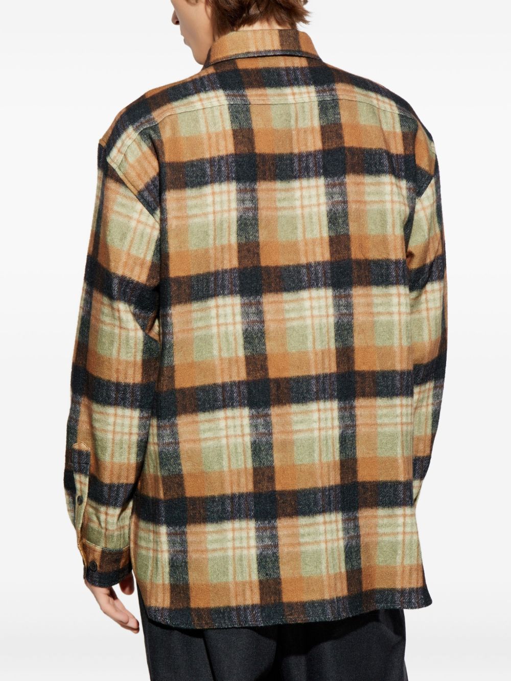 Camicia a quadri con zip in multicolore Dries van noten - uomo 