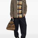 Camicia a quadri con zip in multicolore Dries van noten - uomo 