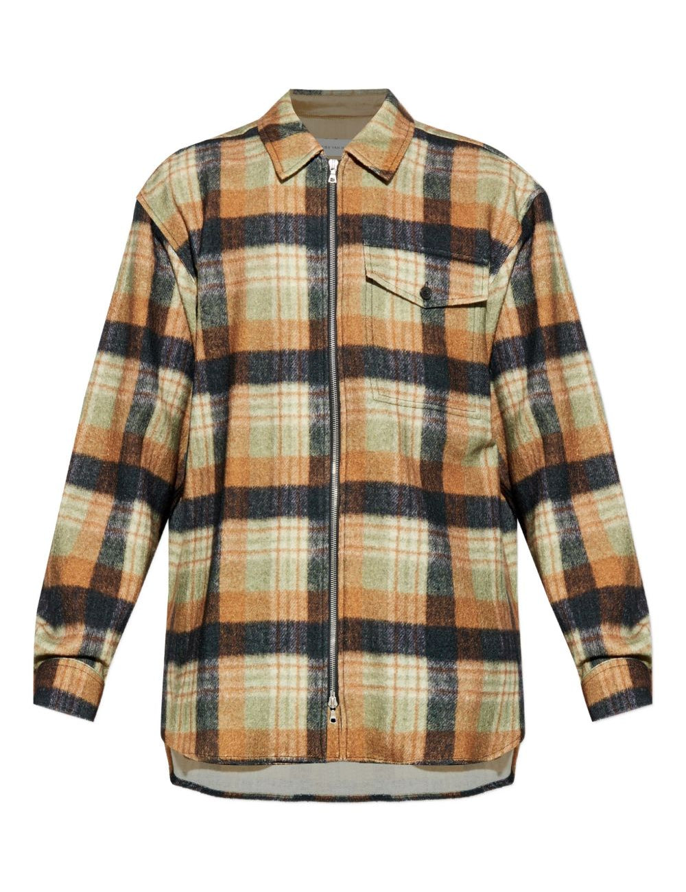 Camicia a quadri con zip in multicolore Dries van noten - uomo 