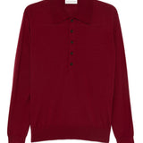 Maglione con colletto stile polo in lana Muano in boreaux Dries van noten - uomo 