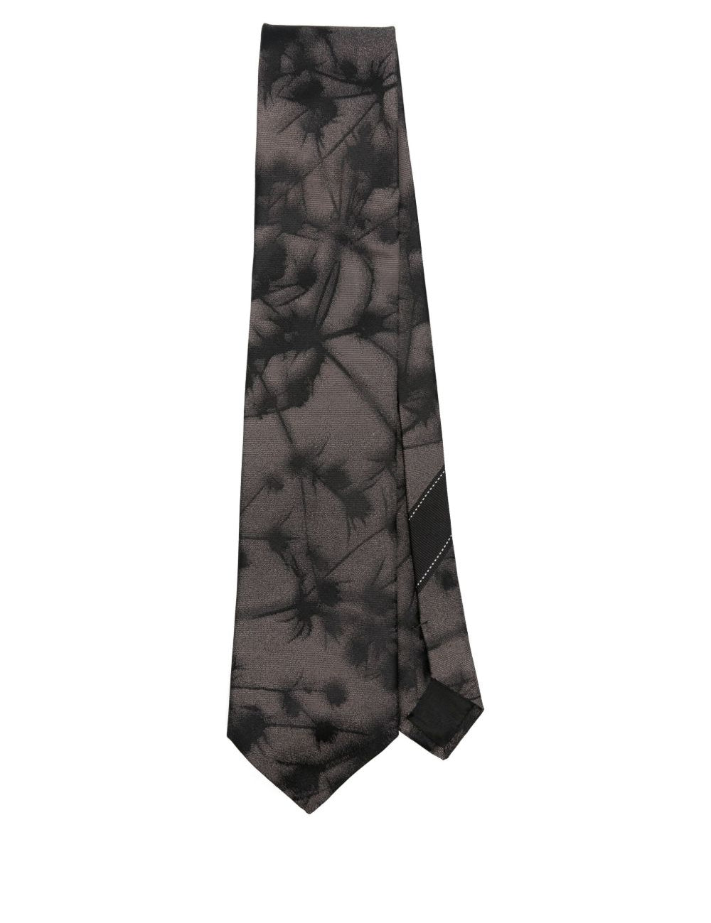 Cravatta in seta con stampa in marrone Dries van noten - uomo 